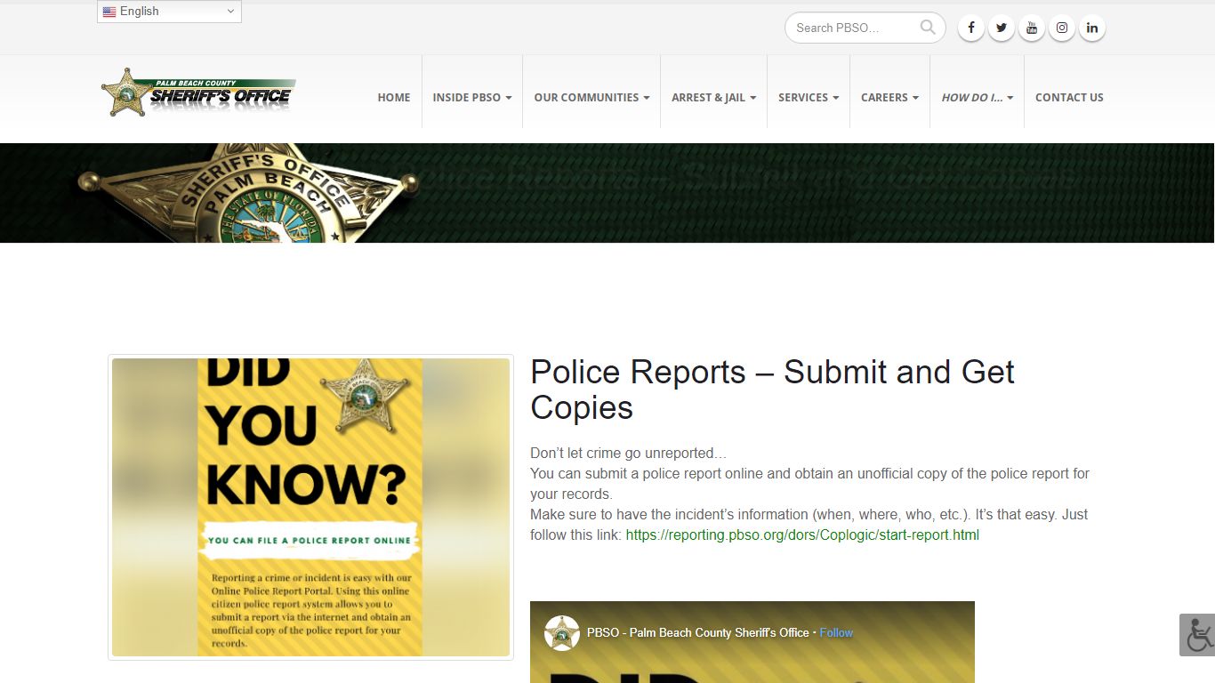 Police Reports - Submit and Get Copies - Palm Beach County ... - PBSO